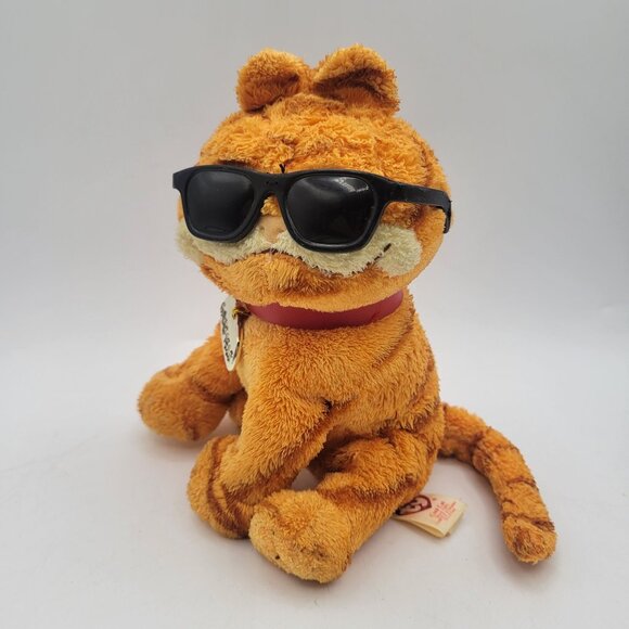 TY Cool Cat GARFIELD The Movie 9" Plush Stuffed Animal Collar Sunglasses 2010 - Picture 1 of 8